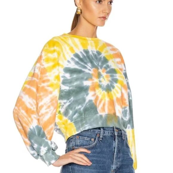 NWOT AGOLDE BALLOON SLEEVE TIE DYE SWEATSHIRT size medium - Picture 3 of 4